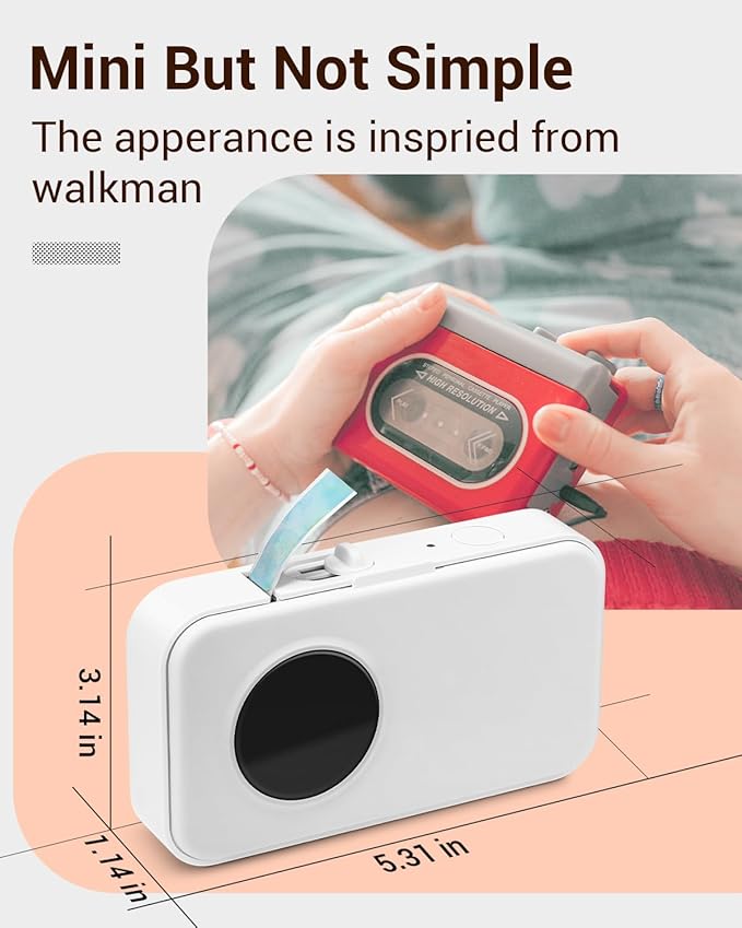 Phomemo D35 Label Maker, Support Pre-Cut/Continuous Paper,Portable Bluetooth Label Maker Machine,Labeler for School Office Home Organization Gift,Replace Typewriter- White