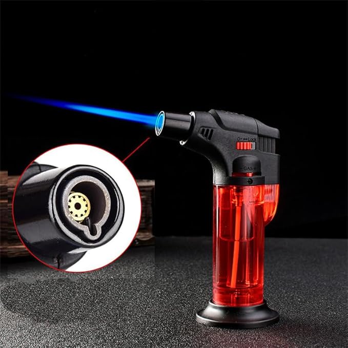 Torch Lighters 5 Pack Butane Refillable Jet Flame Torch Lighter Multi Utility Lighter Blow Windproof Torch for Candle Fireplace Camping Grill BBQ(Fuel Not Included)