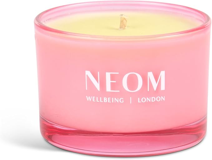 NEOM Great Day Scented Candle, Travel Size I Hand Finished I 100% Naturally derived Wax I Wild Mint and Mandarin I Designed to Help Uplift Your Day and Boost Your Mood.