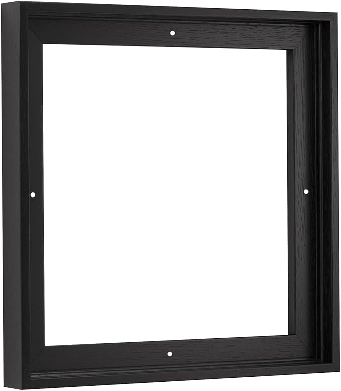 Pixy Canvas Floater Frame 34x34 for 3/4 (0.75) inch Deep Canvas Paintings/Canvas Prints/Wood Canvas Panels/Wall Art/Wall Decor/Home Decor/Artwork (Black Oak, 34 x 34 inch, Square)