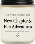 New Beginnings Gifts for Women & Men - New Job, Going Away & Divorce Gifts - Lavender Scented Candle