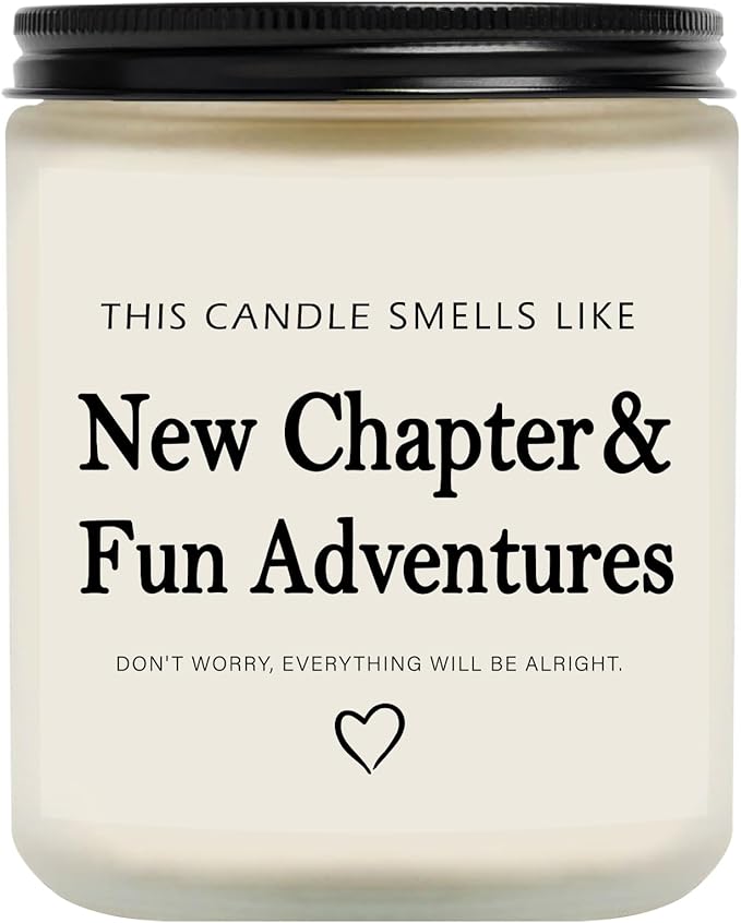 New Beginnings Gifts for Women & Men - New Job, Going Away & Divorce Gifts - Lavender Scented Candle