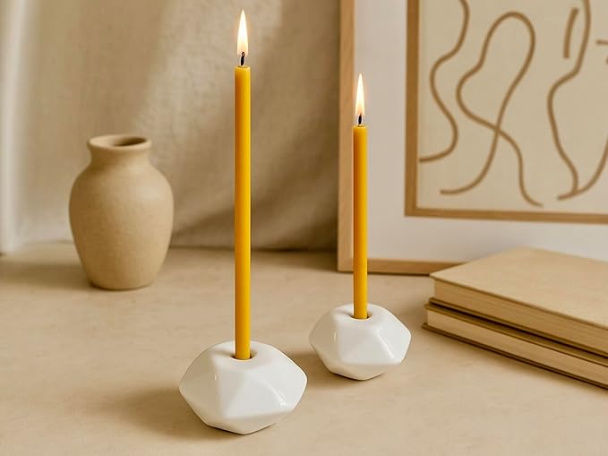 500 Votprof 100% Pure Beeswax Taper Candles ( 6 1/4") Natural Honey Scent
