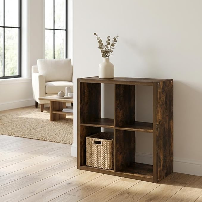 Furnifact Amber Pine Bookcase with Sleek Wood Finish, Minimalist Design, Durable Construction, Suitable for Modern Living Spaces