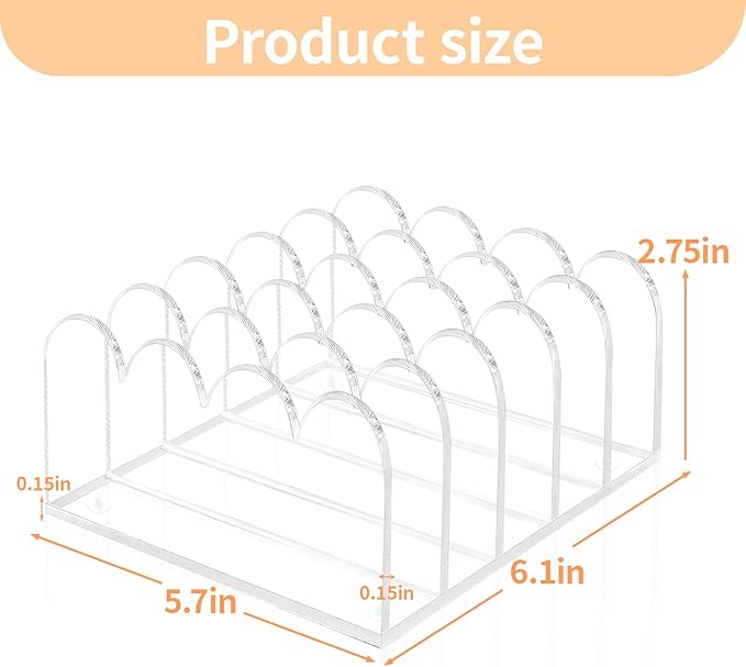 5-Slot Acrylic File Organizer for Desktop Clear Mail Holder Office Document Sorter Mails Storage 5 Compartments Multifunction Letter Folder Racks Holders for Office,Home, School Desk Organization