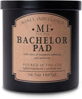 Manly Indulgence Bachelor Pad Scented Candles for Men, 2 Wick, 16.5 oz Premium Soy Blend Wax, 60H Burn, Candles for Home Scented - Made in The USA