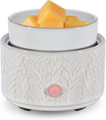 Ceramic Wax Melt Warmer, Fragrance Wax Warmer 4-in-1 Electric Candle Wax Melter and Wax Cubes for Home Office Bedroom Aromatherapy Essential Oil Burner is Birthday Gifts for Women Mom Girl(White)