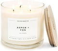 Calyan Wax Co. Aspen & Fog 3 Wick Scented Candle - 43 Hour Burn - Luxury 3 Wick Soy Candles - Non Toxic Soy Wax Candles - Long Lasting Large Glass Jar Candle for Home - 14.9oz