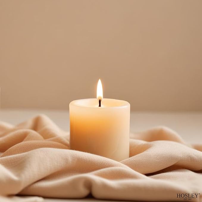 Hosley Set of 72 Unscented Ivory Votive Candles – Bulk Pack, Clean-Burning, Long-Lasting 10-12 Hour Burn Time – Ideal for Weddings, Home Décor, Spa, and Events