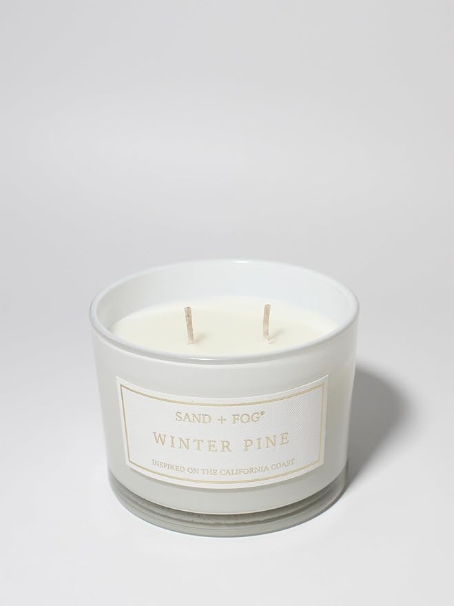 Sand + Fog Scented Candle - Winter Pine – Additional Scents and Sizes – 100% Cotton Lead-Free Wick - Luxury Air Freshening Jar Candles - Perfect Home Decor – 12oz …
