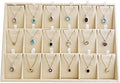 Beige Velvet Jewelry Display Box Tray Pendant Necklace Stackable Trade Show Store Multi Function (Pendants)