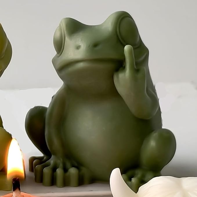 Frog Cylinder Candle & Resin Mold - Resin Casting Silicone Molds for Home Decor & Candle Making Wave Spiral Mold