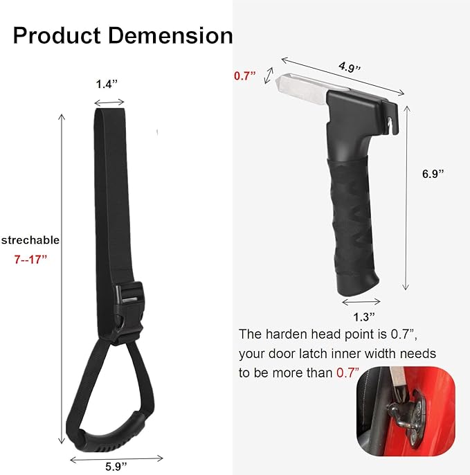 3 in 1 Car Door Handle for Elderly-Car Handle Assist - Standing Mobility Aid Tool -Grab Hanlde - Door Latch for Seniors