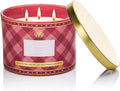 M&SENSE Plaid Pattern 3 Wick Soy Candles,11.64 oz Large Tomato Leaf Scent Candle for Relaxation, Gifting, Home Décor | for Bedroom, Office, Party