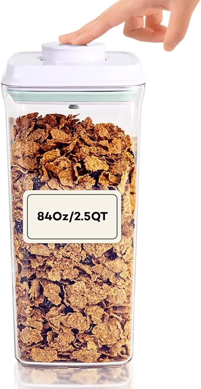 Bop Top Airtight Food Storage Containers with Lid 10.5 Cups / 84 oz | Kitchen Canister Sets | Air Tight Pantry Container | Pop Top Dry Food Storage Containers for Snacks, Sugar, Flour, Baking, Pasta