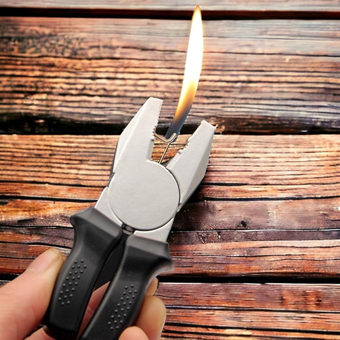 Creative Novel Lighter, Windproof Butane Torch, Refillable Butane Soft Flame Lighter, Barbecues, Candles, and Kitchens (No Gas) - Black