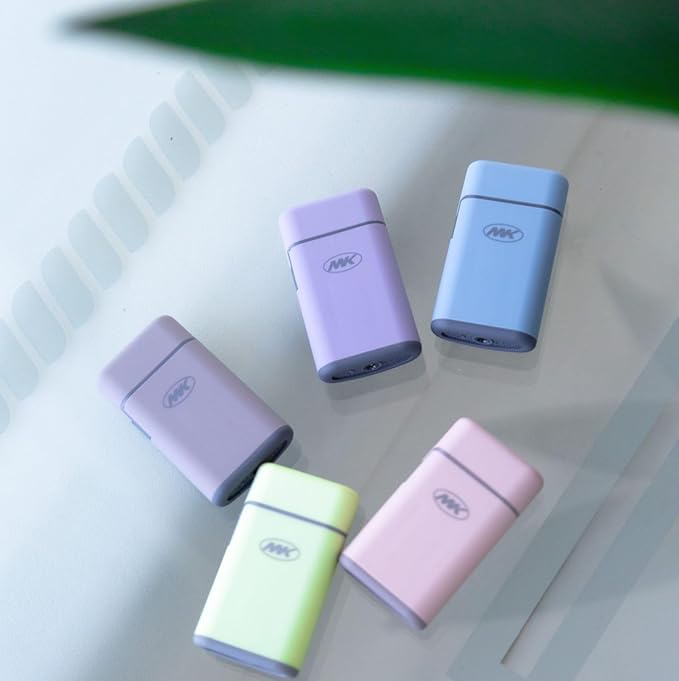 MK Lighter 5-Pack Torch Flame Pocket Lighters, Refillable and Multipurpose, Ideal for Candles, BBQ, Camping, and Everyday Use (Pastel-5PC)
