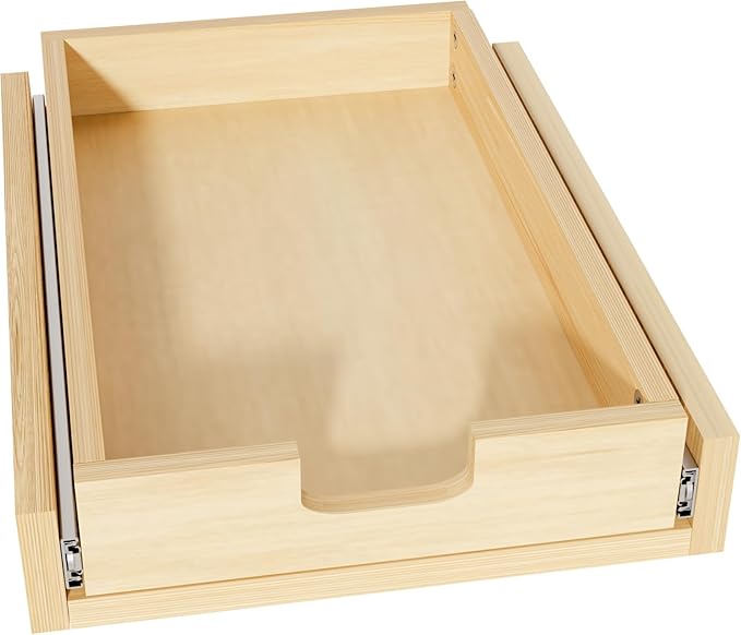 Pullout Cabinet Organizer, 14''W×21''D×3''H Slide Out Shelves for Kitchen Cabinets, Pull out Drawers for Kitchen Cabinets, Pantry, Bathroom, & Storage Organization