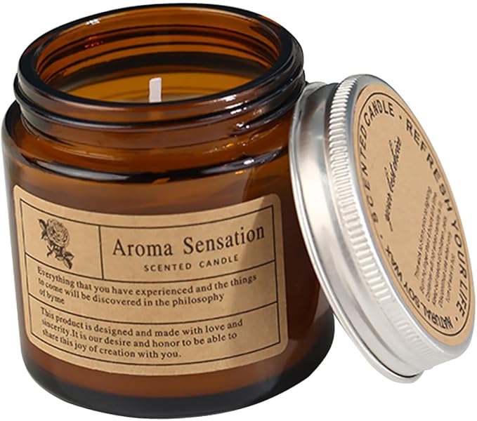 Handmade Scented Candle DIY Plant Wax Tea Color Aromatherapy Candle for Birthday Home Decoration Romantic Rose Sandalwood Scent