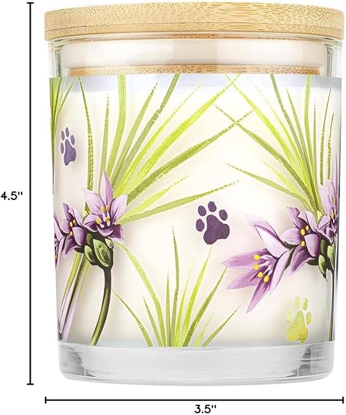 Pet House Candles, Long Burning Scented Candles for Pet Odors, Plant-Based, 60 Hour Burn Time - Lemongrass, 9 oz, 2 Pack