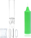 MILIVIXAY 1PC Pillar Candle Mold-Dia:1.5 inch,Height:6.0 inch - 30 ft. of Wick,Mold Sealer and a Wick Clip Included as a Gift - Plastic Candle molds for Candle Making.