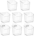 8-Pack Adhesive Cabinet Door Organizer Kitchen, Hanging Storage Bins, Stick on Small Wall Storage Container, Bathroom Floating Shelf Under Sink Caddy Spice Rack for Pantry Organizer, Office, Dorm