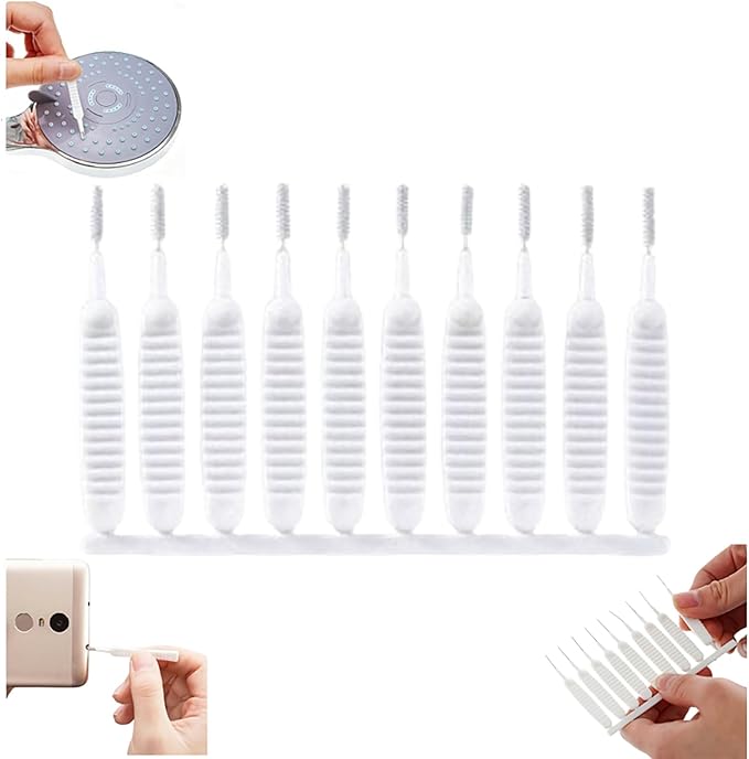 Shower Head Cleaning Brush, 2026 Upgrade Shower Head Cleaning Brush for Small Hole Gap Hole Anti-Clogging Cleaning Brush Multifunctional Shower Head Cleaner Tool for Household (10pcs)