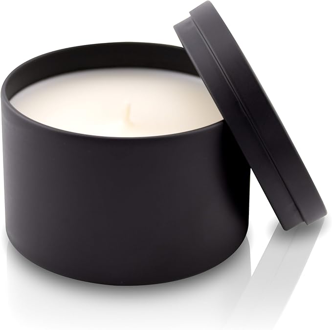 Lulu Candles | White Jasmine & Green Tea Scented Candle | Smells Floral & Calming | Luxury Scented Soy Tin Candle | Hand Poured in The USA | Highly Scented & Long Lasting (8 Oz. Tin)