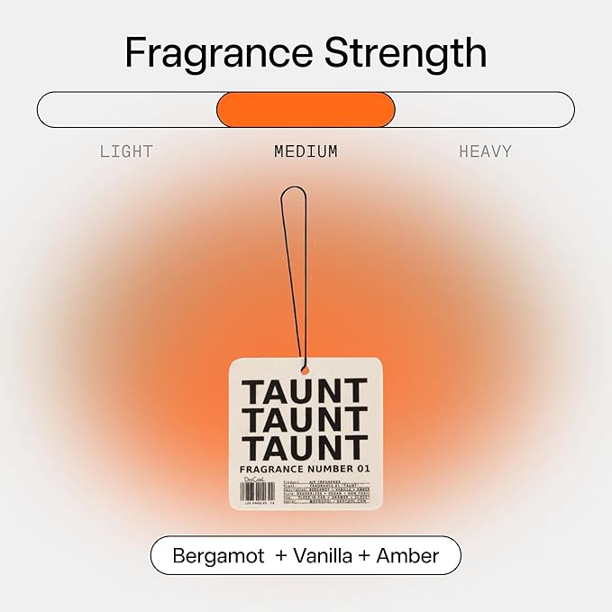 DedCool Air Freshener | 01 Taunt | Hanging Odor Eliminator for Cars, Closets & Drawers | Long-Lasting Essential Oil Infused Scent | Vegan, Non-Toxic, Cruelty-Free