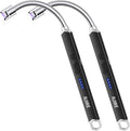 Electric Candle Lighter USB C Rechargeable Plasma Arc Lighters with 360° Flexible Neck Windproof for Deep Candles, Gas Stove, Camping Grill & Fireworks (Black*2)