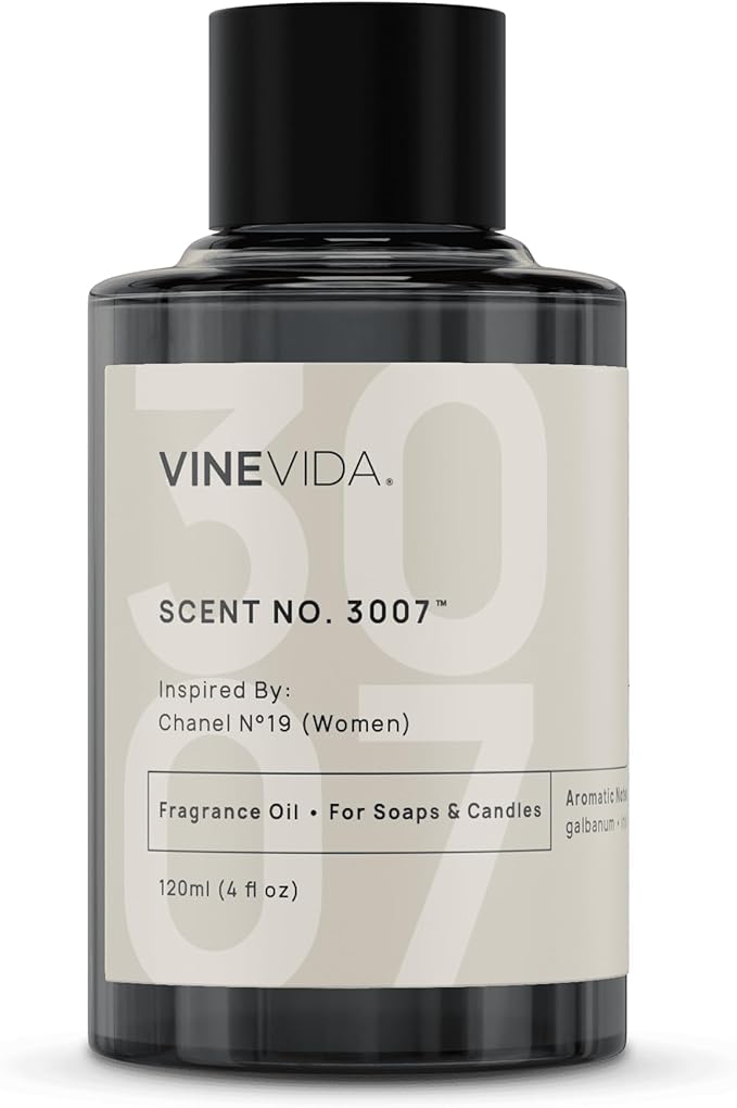 VINEVIDA Scent NO. 3007 Fragrance Oil - 120mL (4oz) - Inspired by: N°19 (Women); Candle Fragrance Oil for Soy Candles - Soap Making Scents