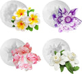 4PCS Flower Silicone Mold 3D Cute Flower Resin Candle Molds for Candle Making Sun Flowe Daffodils Petunia Plumeria Flowe Silicone Mold Resin Aromatherapy Gypsum Wax Soap Clay Craft