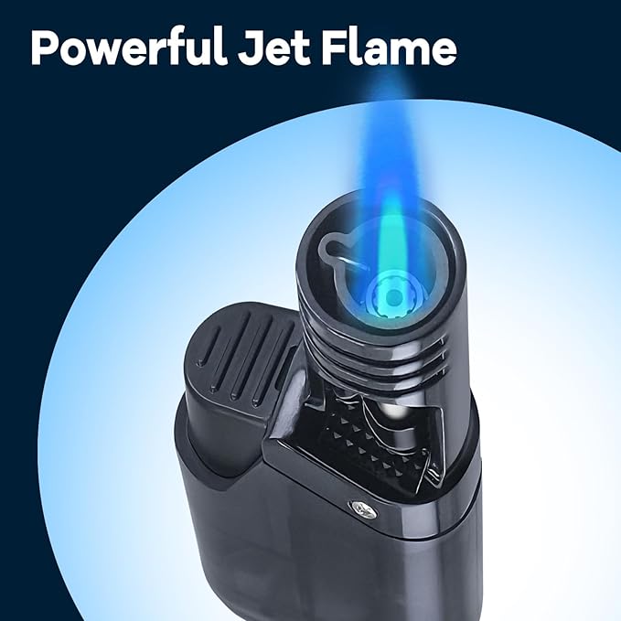 3 Pack Torch Lighter Mini Refillable Butane Lighters Utility Lighter Long Wand Pocket Lighter Windproof Gas Lighter Jet Flame Multi-Purpose for Candle Camping BBQ Grill(No Fuel) Assorted Colors