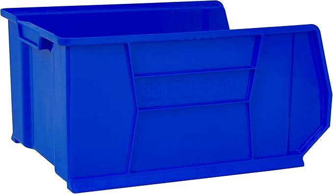 Akro-Mils 30289 Super-Size AkroBins Plastic Storage Bins, Space-Saving Stackable Bins for Garage, Classroom, Warehouse Organization, 24" L x 18" W x 12" H, Blue, 1-Pack