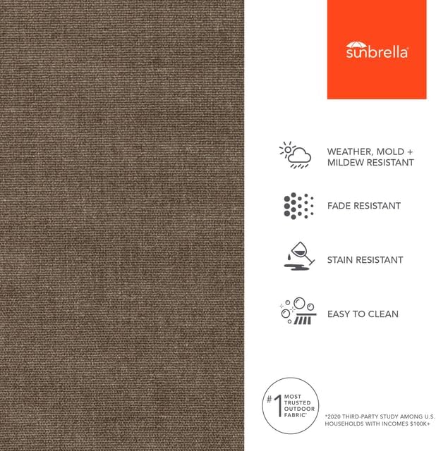 Sunbrella Outdoor Fabric by The Yard | Play Mushroom (Solid) | Official Sunbrella Seller | Indoor or Outdoor Upholstery Fabric for Chairs, Cushions, Drapery, Pillows, Furniture