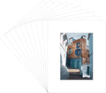 Golden State Art Pack of 50, Acid-Free White Pre-Cut 8x10 Picture Mat for 5x7 Photo with White Core Bevel Cut Frame Mattes
