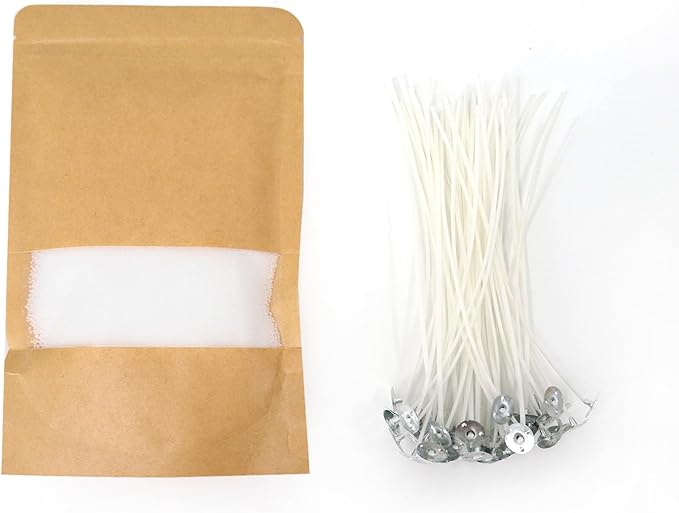 PHYMAT 3.5oz Candle Sand Wax, Pearled Candles with 50pcs Wicks, Refillable Sand Candle Wax Kit for DIY Handmade Candles Making, Wedding, Party Decor
