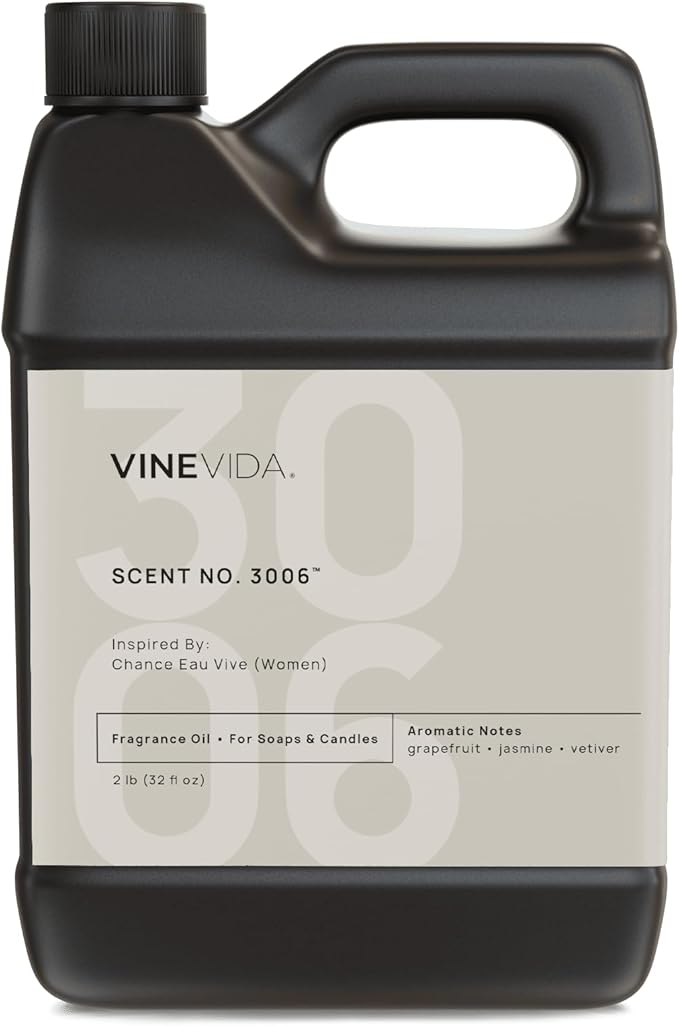 VINEVIDA Scent NO. 3006 Fragrance Oil - 32oz (2lbs) - Inspired by: Chance Eau Vive (Women); Candle Fragrance Oil for Soy Candles - Soap Making Scents