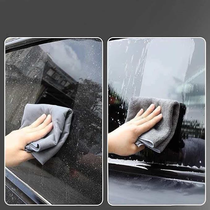 Car Interior Suede Cleaning Towel for Sonata SEL 2024, Ultra Soft High Absorbent Lint Free Scratchless Auto Detail Cloth Grey,S30cm×40cm