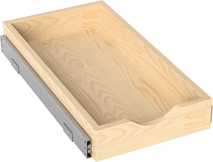 ZOINLIY Wooden Pull Out Cabinet Organizer, Slide Out Drawer for Kitchen Organizers and Storage, Soft Close, Heavy Duty, Fully Expandable