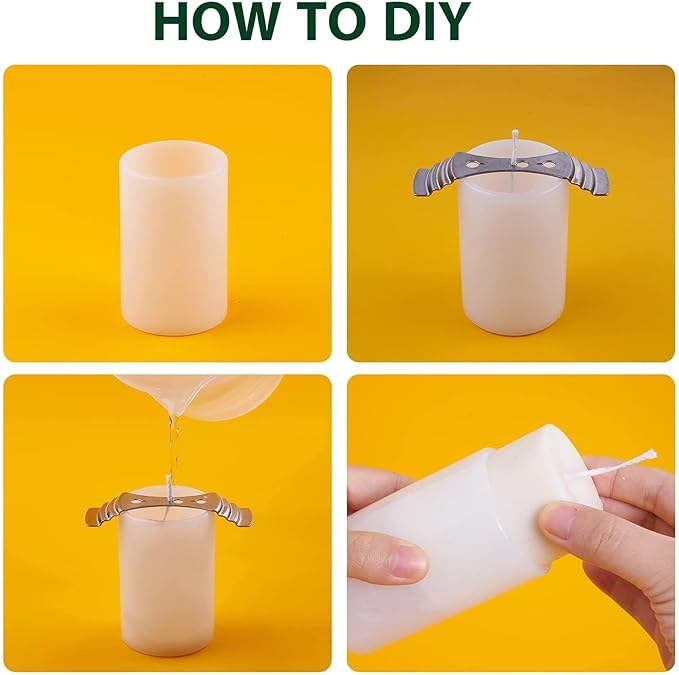 Silicone Candle Molds for Candle Making, 4In and 3.5In and 2.5In and 2In Cylinder Mould Epoxy Resin Casting for Candlestick Make