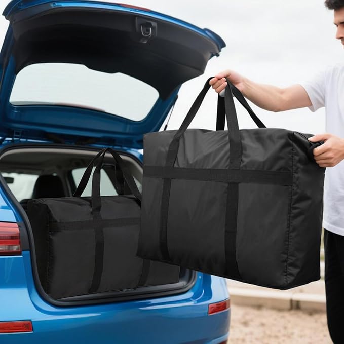 Extra Large Moving Bags with Strong Zippers, Storage Bags with Carrying Handles, Duffle Bag Packing Bags for Moving, Storage, Travel and Camping, Storagebag Totes for Space Saving