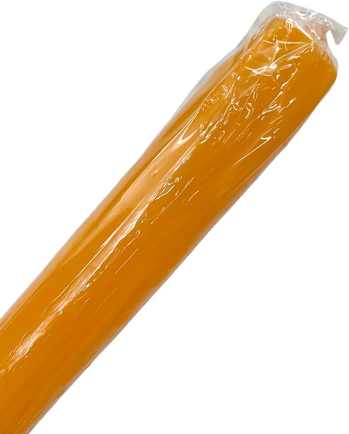 D'light Online 10" Autumn Yellow Elegant Taper Candles Premium Quality Candles, Unscented, Hand-Dipped Tapered Candles, Dripless and Smokeless - Set of 12 Individually Wrapped (10 Inch, Autumn Yellow)