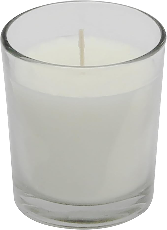 Stonebriar 12 Hour Long Burning Unscented Wax Filled Votive Holders, 12 Pack, White