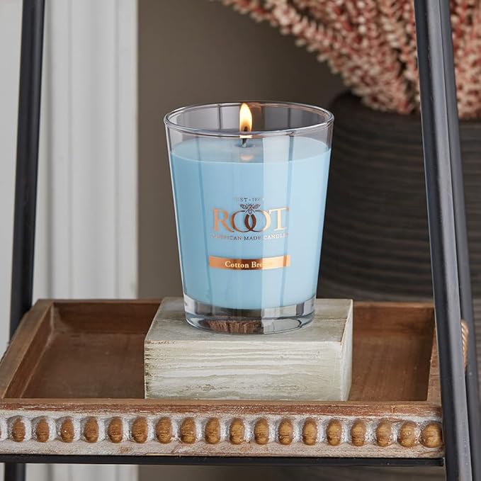 Root Candles Scented Candles Honeycomb Beeswax Blend Premium Handcrafted Candle, Large Veriglass, Cotton Breeze