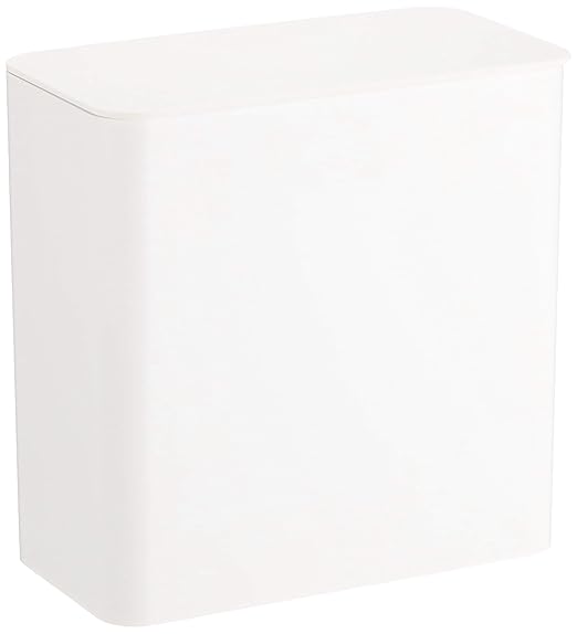 Yamazaki Trash Can with Lid WH Approx. 17 x 9.5 x 17 cm Tower 4268