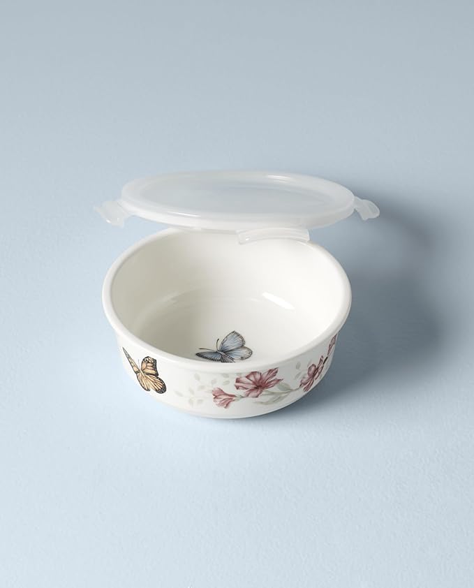 Lenox 824646 Butterfly Meadow Serve & Store Container, Small Container 6.25" D x 2.75" H (Pack of 12)