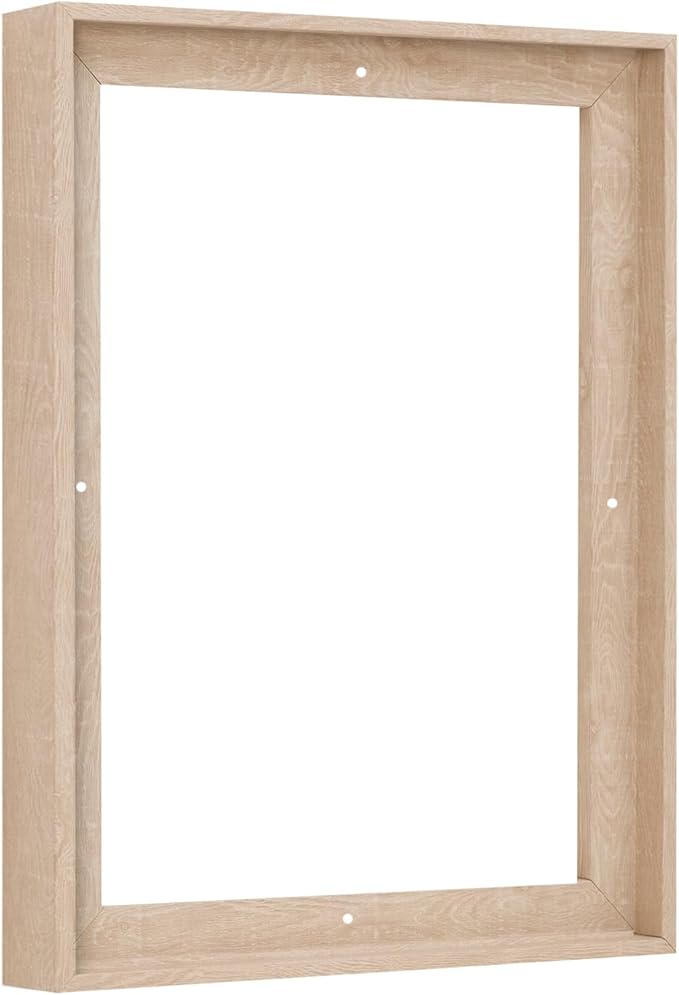 Pixy Canvas Floater Frame 5x6 for 1-1/2 (1.5) inch Deep Canvas Paintings/Canvas Prints/Wood Canvas Panels/Wall Art/Wall Decor/Home Decor/Artwork (Nordic White Oak, 5 x 6 inch, Portrait)