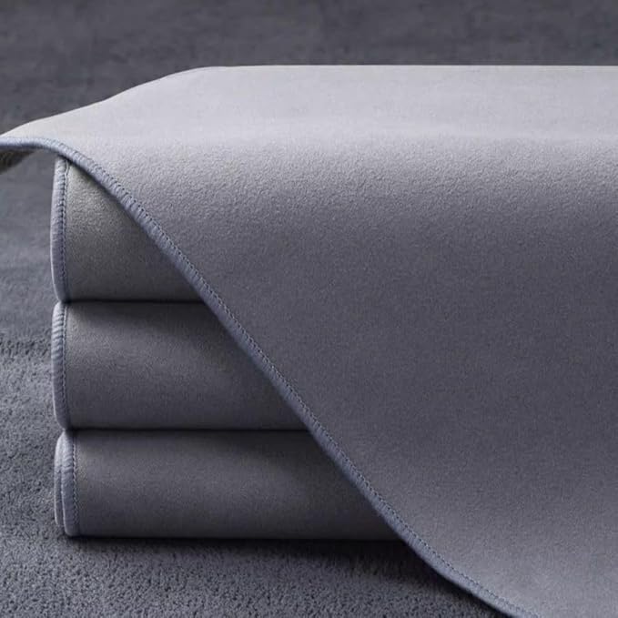 Car Interior Suede Cleaning Towel for Sonata SEL 2024, Ultra Soft High Absorbent Lint Free Scratchless Auto Detail Cloth Grey,XS30cm×30cm