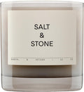 Salt & Stone Scented Candle for Women & Men | Coconut & Soy Blend Wax | Hand-Poured, Aromatic & Fragrant | 100% Cotton Wick | Long-Lasting 50 Hour Burn Time | Santal & Vetiver 8.5 oz